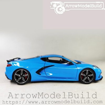 Picture of AeroModelBuild Chevrolet Corvette 2020 (Sky Blue) Wheel Refinement Built & Painted 1/24 Model Kit