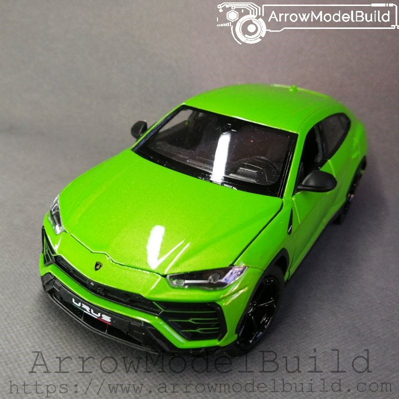 Picture of AeroModelBuild Lamborghini Urus Custom Color (Ithaca Green and Black) Black-Wheeled Version Built & Painted 1/24 Model Kit