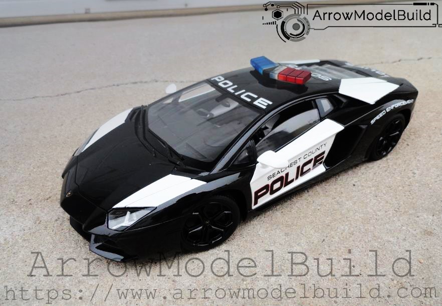 Picture of AeroModelBuild Lamborghini Aventador LP700 Police Car Built & Painted 1/18 Model Kit