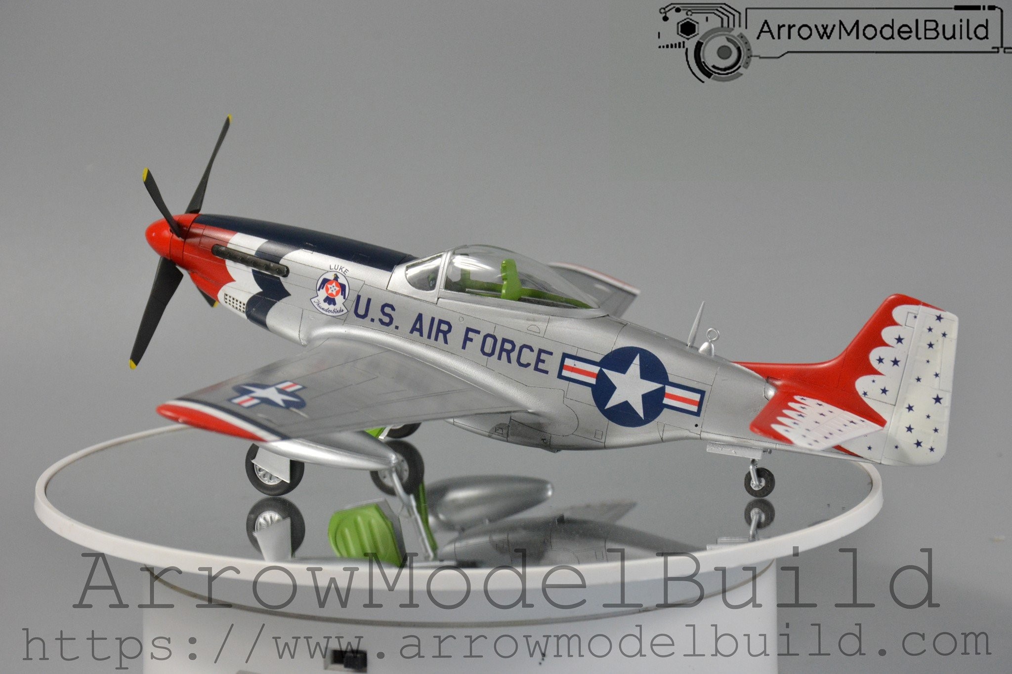 Picture of AeroModelBuild P51 United States Bicentennial Version Built & Painted 1/48 Model Kit