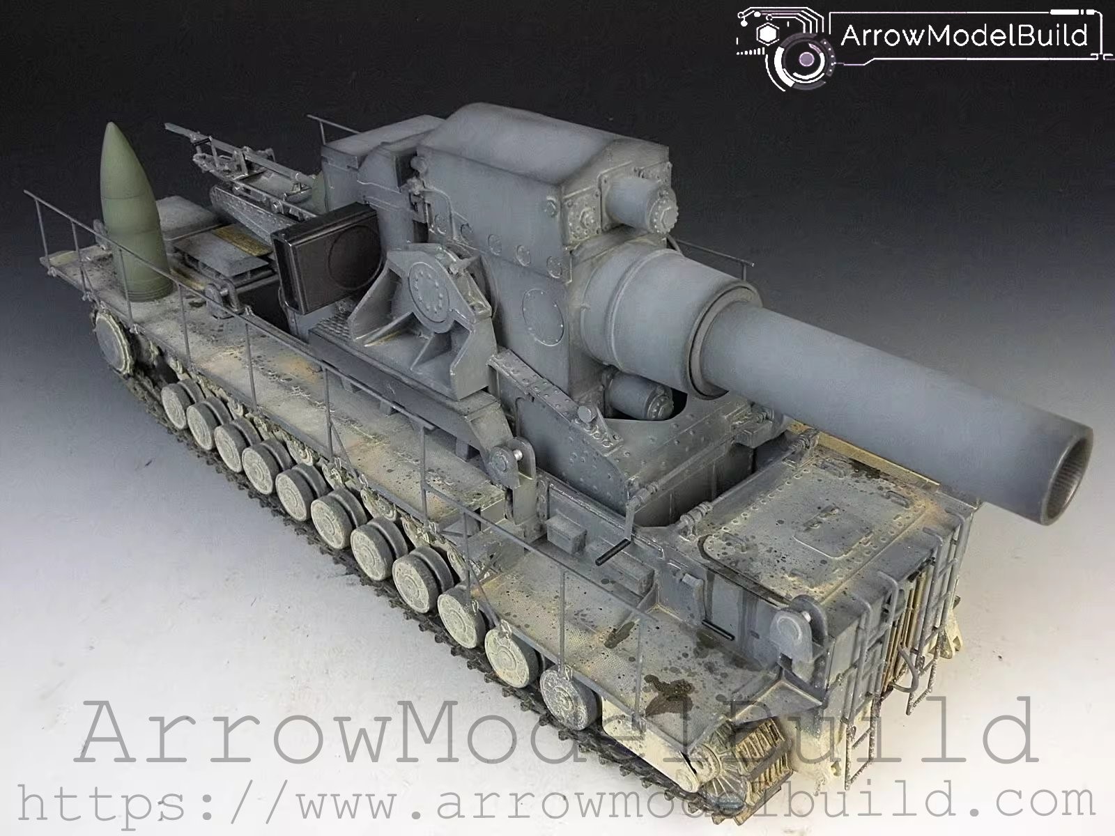 Picture of AeroModelBuild Trumpeter Carl Heavy Cannon Tank Vehicle Built & Painted 1/35 Model Kit