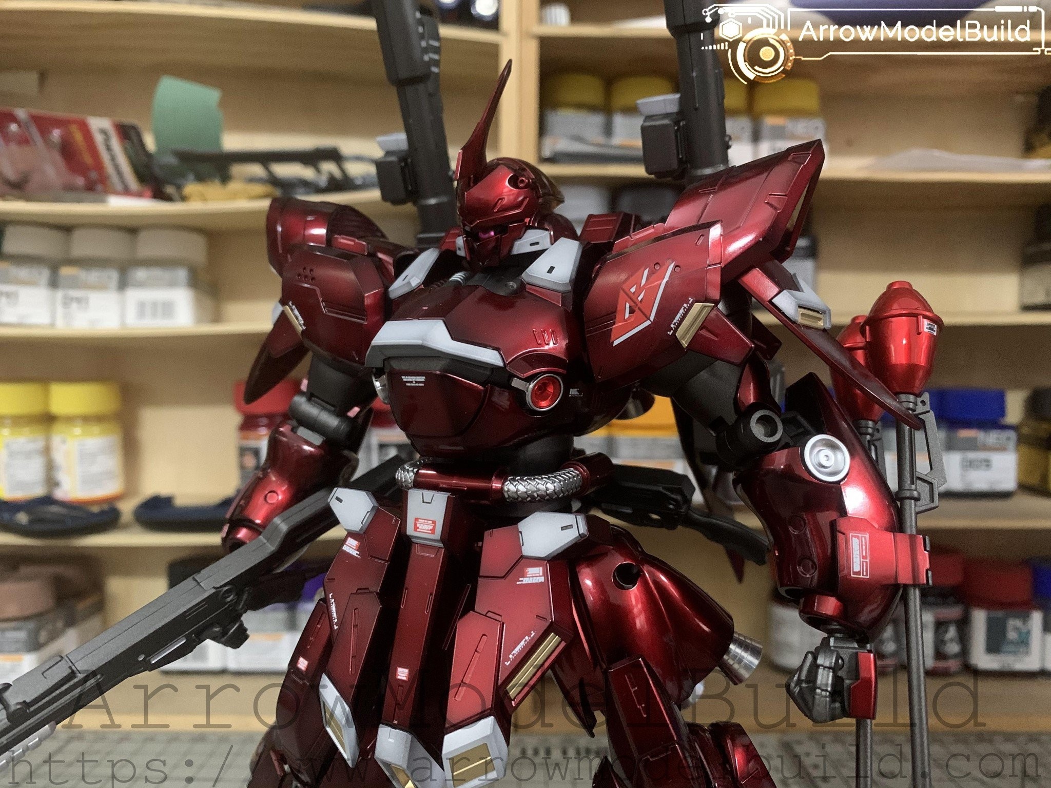 Picture of AeroModelBuild Kampfer Schwer (Dark Red Ver) Built & Painted MG 1/100 Model Kit