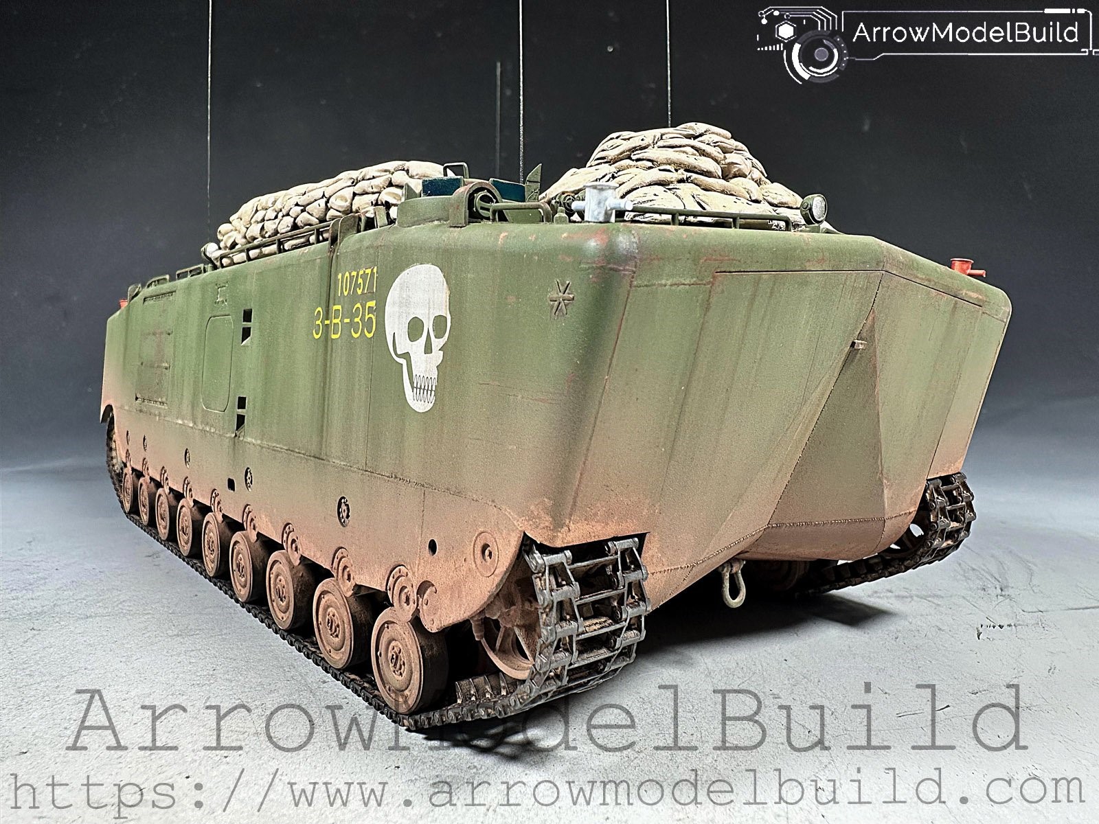 Picture of AeroModelBuild LVTP5 Water Duck Military Tank Built & Painted 1/35 Model Kit