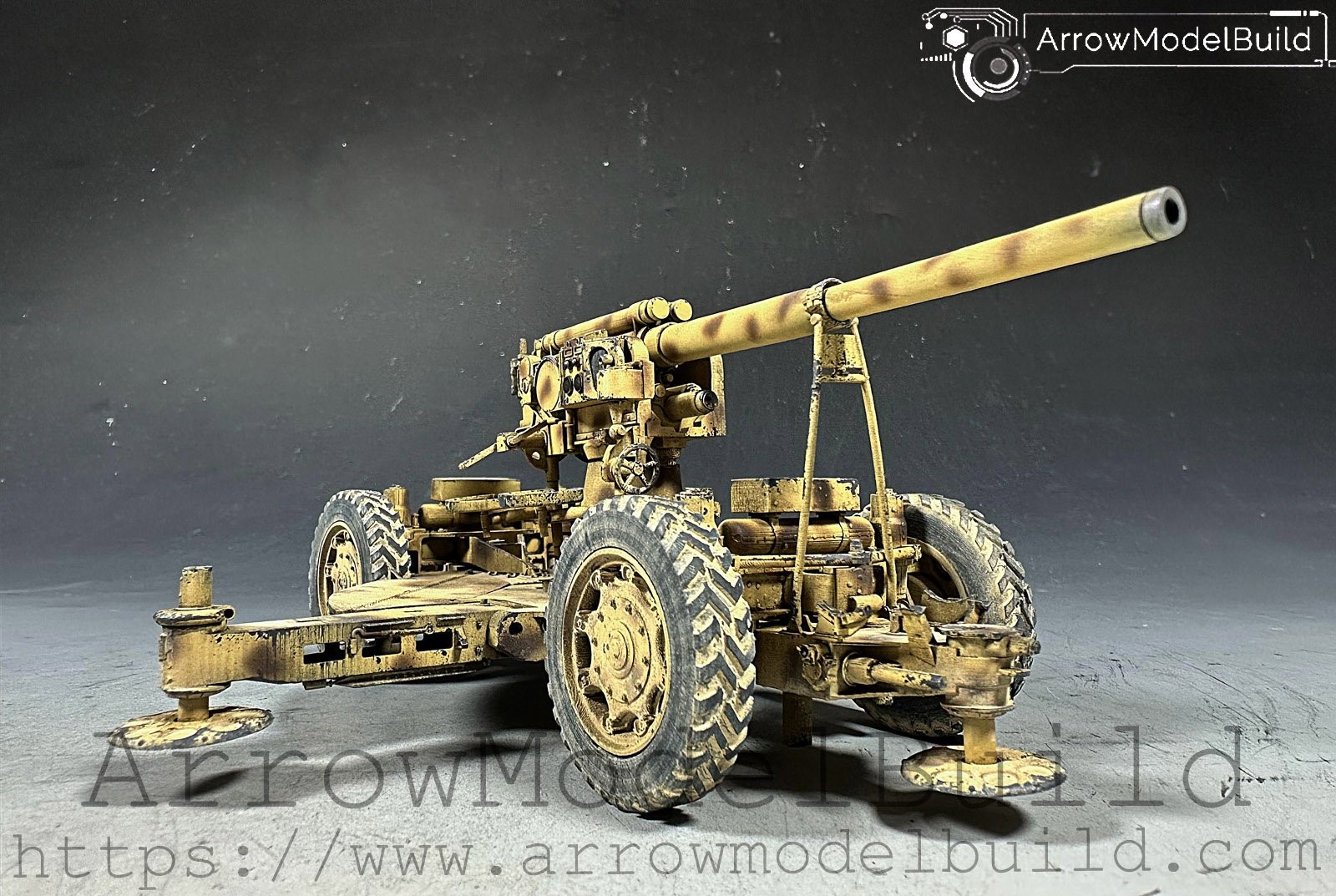 Picture of AeroModelBuild Cannone Aliano 90/53 Military Tank Built & Painted 1/35 Model Kit