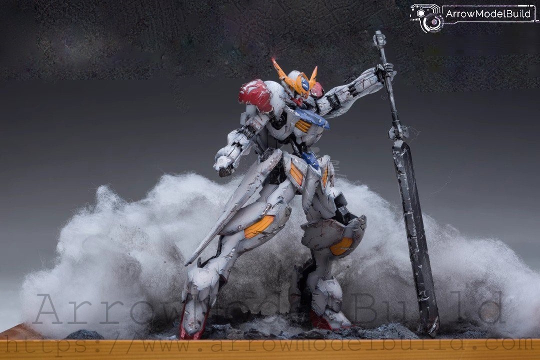 Picture of AeroModelBuild Barbatos Lupus Gundam and Stand Built & Painted HG 1/144 Model Kit