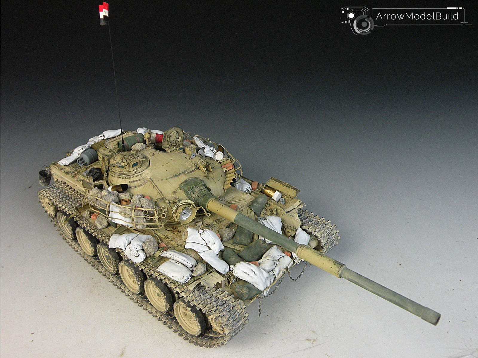 Picture of AeroModelBuild T-72 (Ural) Main Battle Tank with Custom Built & Painted 1/35 Model Kit