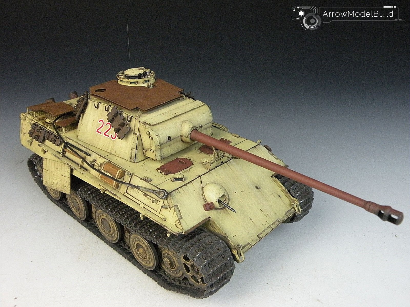 Picture of AeroModelBuild Panther G Tank (Full Interior) Built & Painted 1/35 Model Kit
