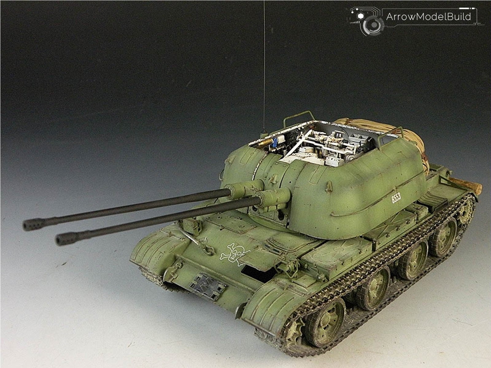 Picture of AeroModelBuild ZSU-57-2 Anti-Aircraft Gun Built & Painted 1/35 Model Kit