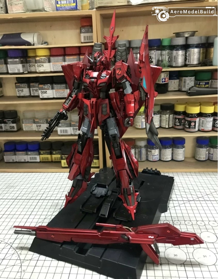 Picture of AeroModelBuild Z Gundam III P2 Type Red Zeta (Metallic Color) Built & Painted MG 1/100 Scale Model Kit, Picture 1