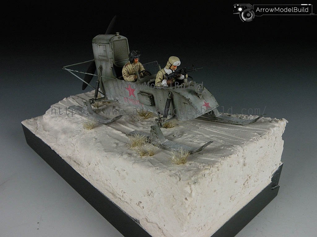 Picture of AeroModelBuild RF.8 GAZ.98 Snowmobile Military Vehicle Built & Painted 1/35 Model Kit
