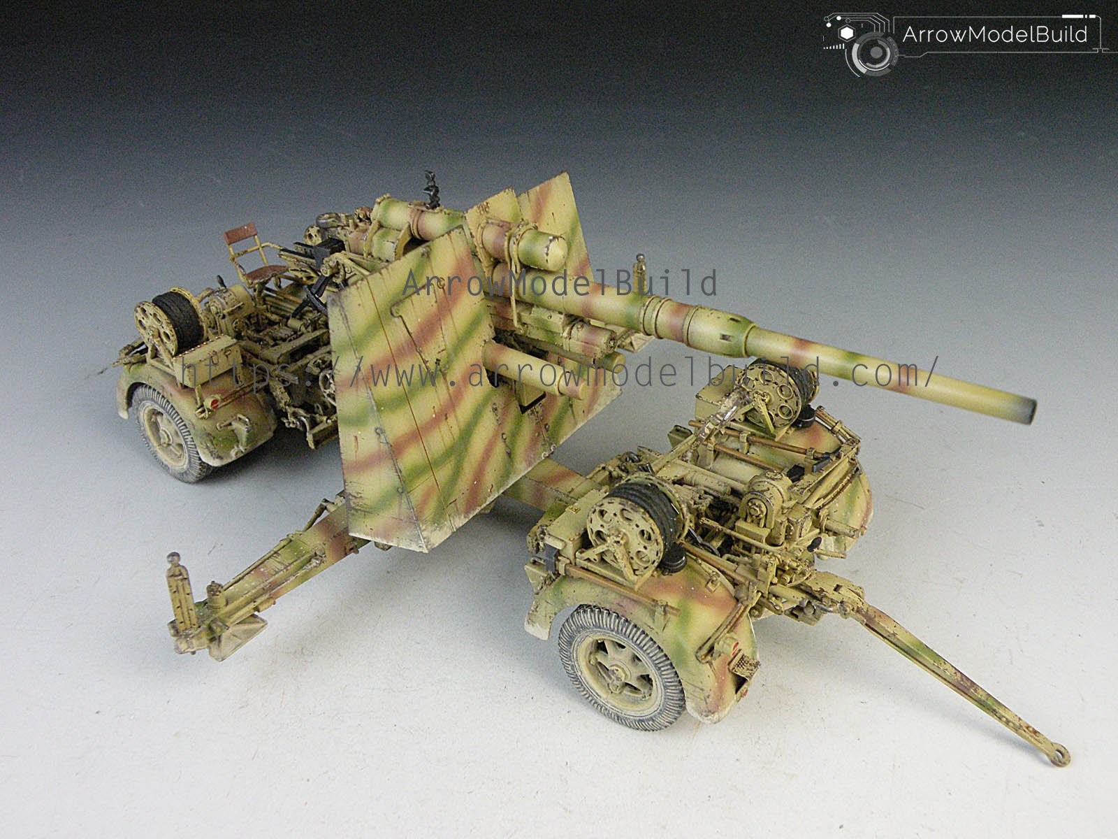 Picture of AeroModelBuild Sd.Kfz.7 8t Halftrack mit 88mm FLAK 36/37 Built & Painted 1/35 Model Kit