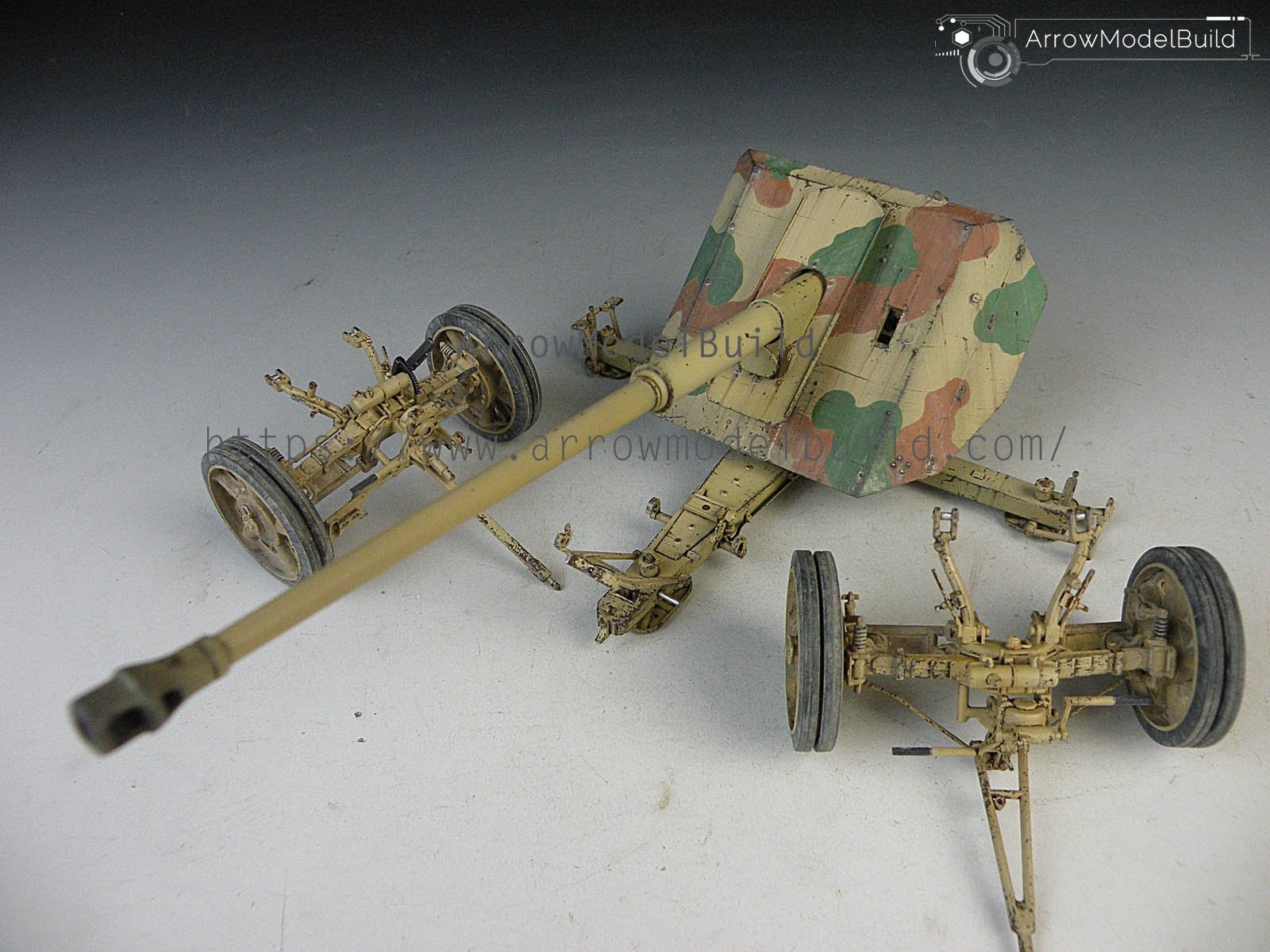 Picture of AeroModelBuild Pak 43/3 L/71 Mit Behelfslafette Built & Painted 1/35 Model Kit