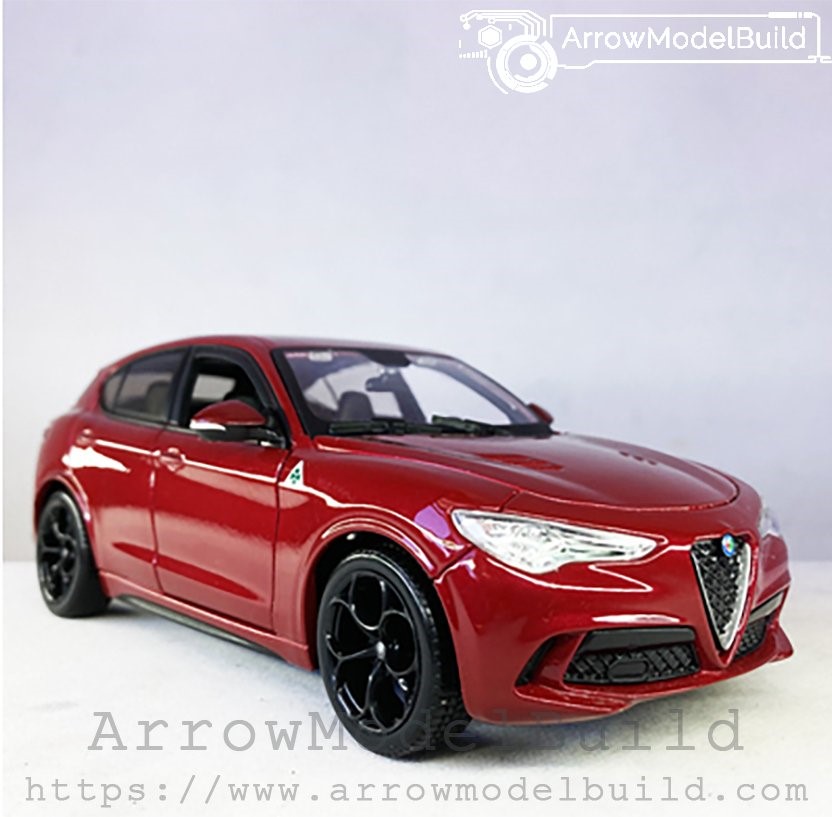 Picture of AeroModelBuild Alfa Romeo Stelvio (Racing Red) Four-Leaf Clover Performance Version Built & Painted 1/24 Model Kit
