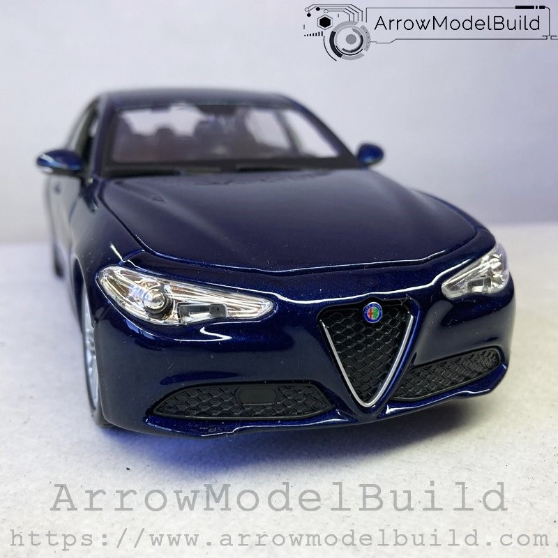 Picture of AeroModelBuild Alfa Romeo Giulia (Monte Carlo Blue Original) Built & Painted 1/24 Model Kit