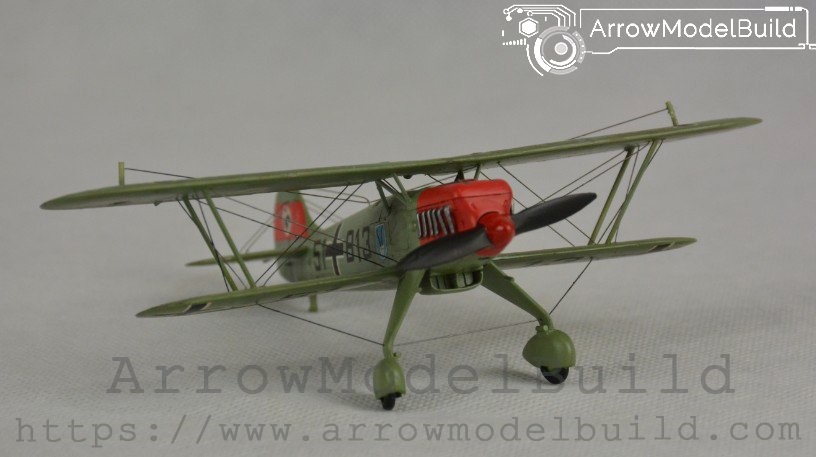 Picture of AeroModelBuild German He 51A-1 Biplane Fighter Built & Painted 1/72 Model Kit