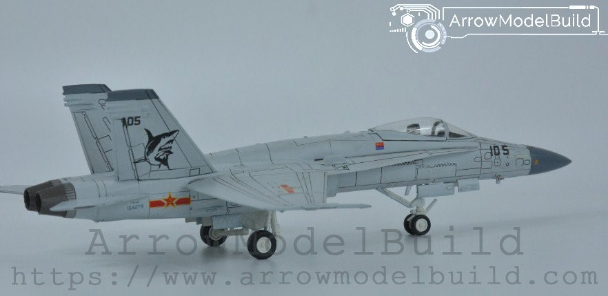 Picture of AeroModelBuild Alloy Recoating f-18 Hornet Carrier Fighter Flying Shark Built & Painted 1/72 Model Kit