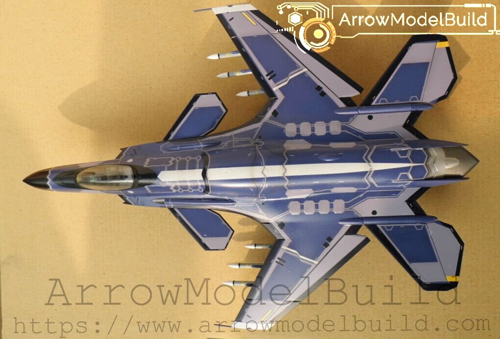 Picture of AeroModelBuild Ace Air Combat Seismoelectric Fighter Built & Painted 1/48 Model Kit