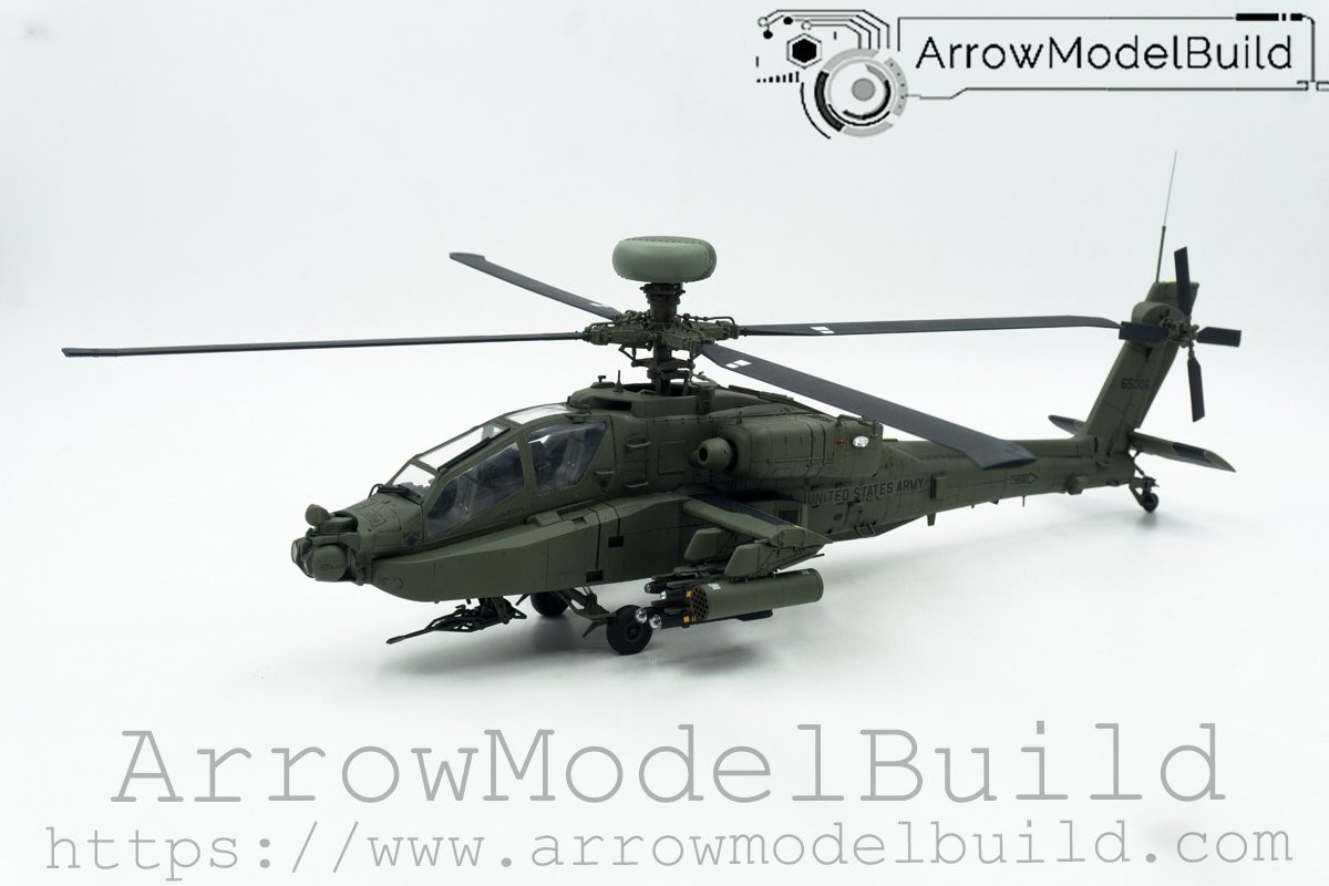 Picture of AeroModelBuild Hasegawa AH-64D Longbow Apache Gunship Built & Painted 1/48 Model Kit