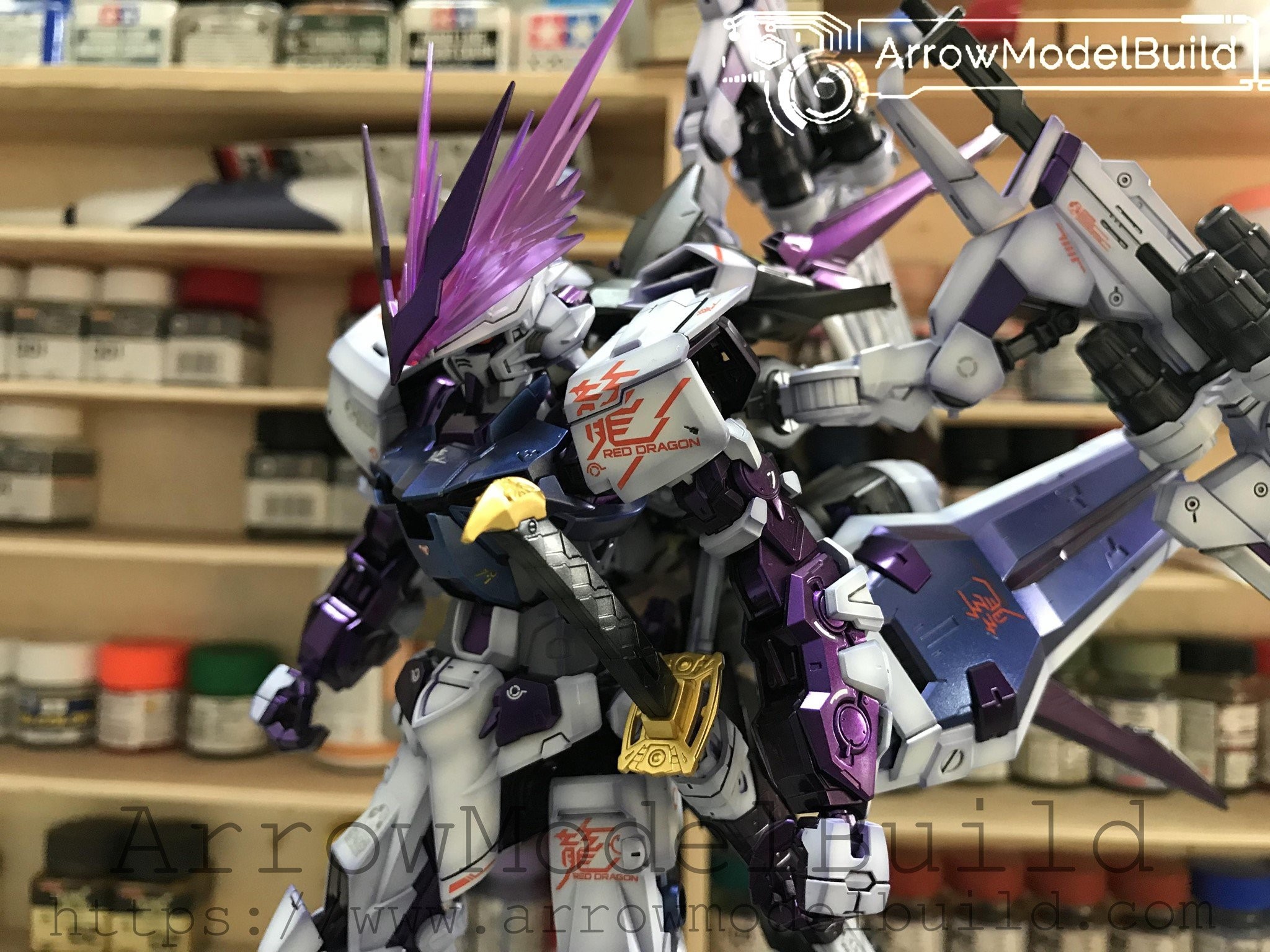 Picture of AeroModelBuild Astray Red Dragon (Purple) Built & Painted MG 1/100 Model Kit