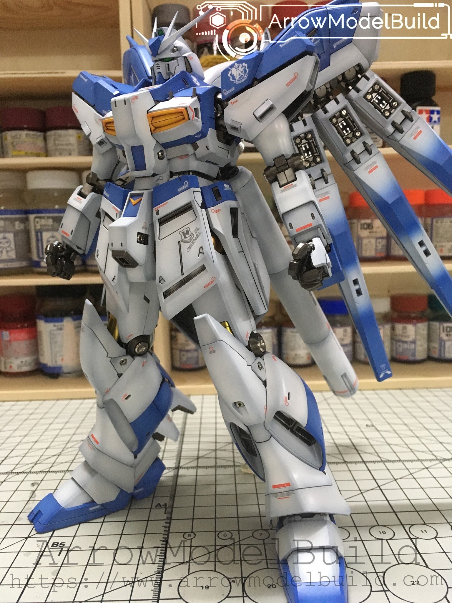 Picture of AeroModelBuild Hi-Nu HWS (Shaping) Gundam Built & Painted MG 1/100 Model Kit