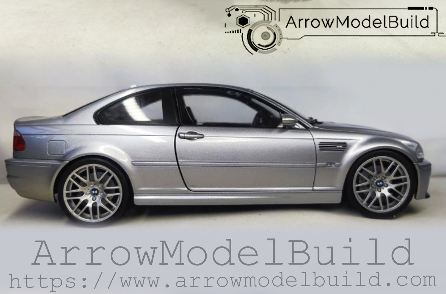 Picture of AeroModelBuild BMW M3 E46 (Titanium Silver) Built & Painted 1/18 Model Kit