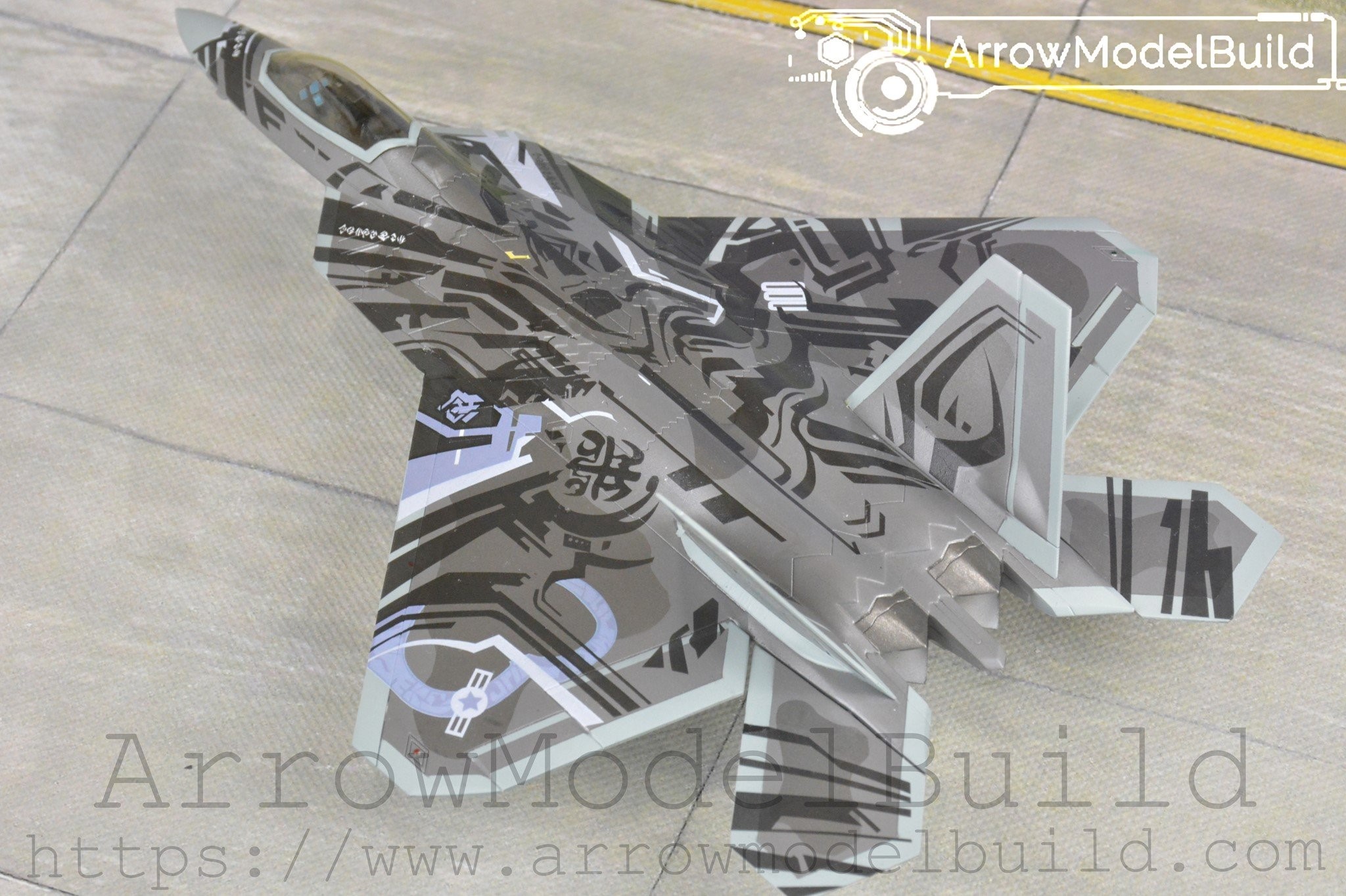 Picture of AeroModelBuild F22 Raptor Fighter (Starscream) Built & Painted 1/72 Model Kit