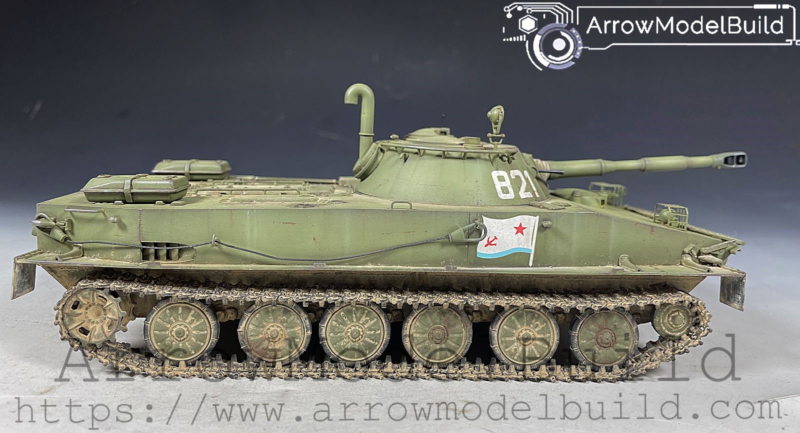 Picture of AeroModelBuild PT-76B Amphibious Tank Built & Painted 1/35 Model Kit