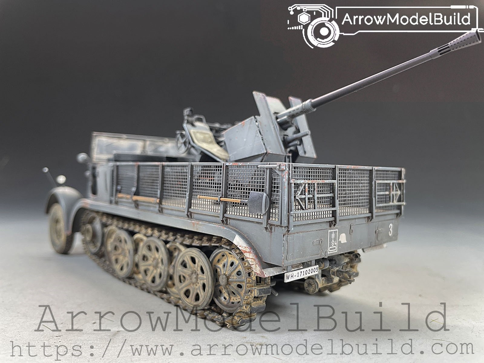 Picture of AeroModelBuild Flak36 Anti-Aircrfta Gun Built & Painted 1/35 Model Kit